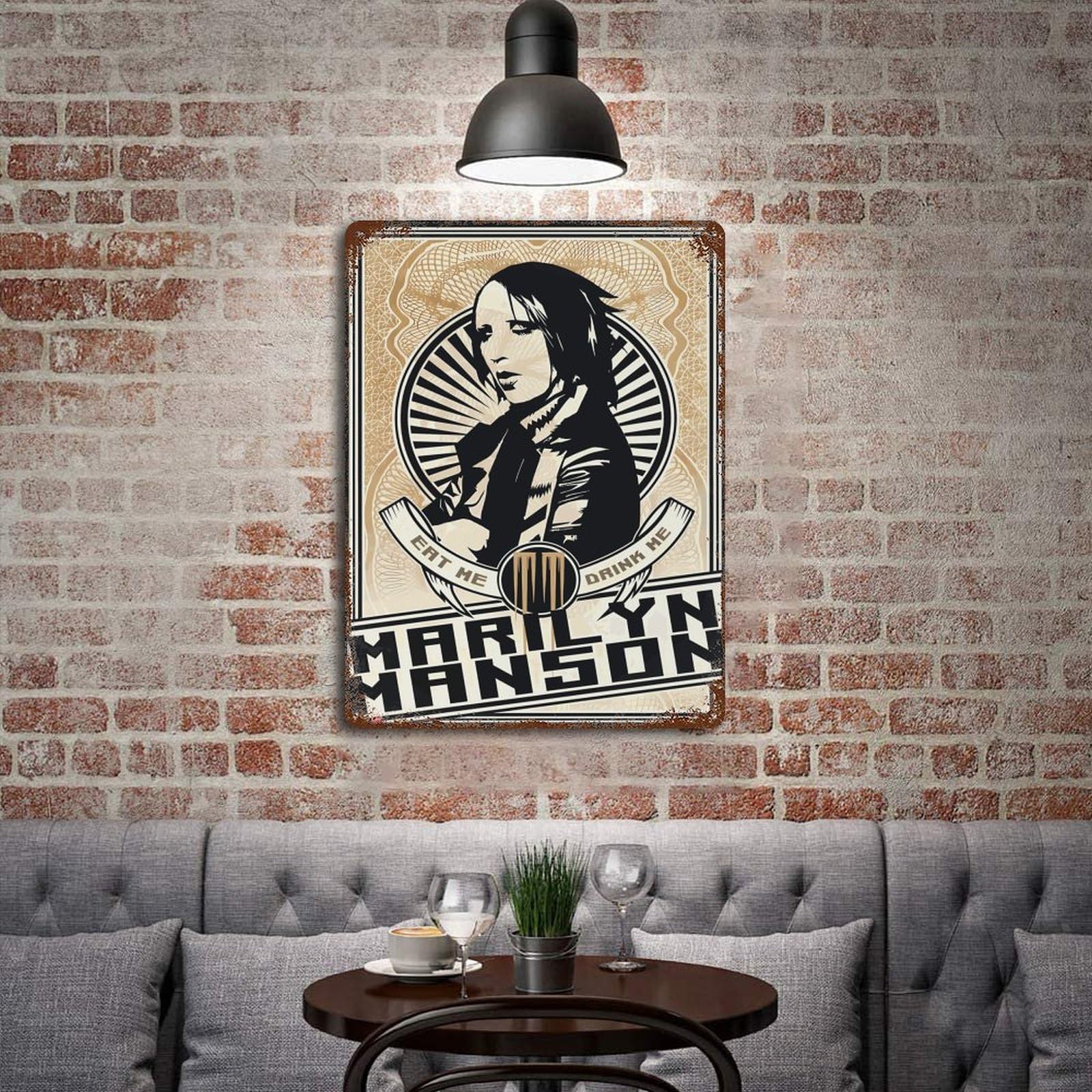 Amazon | Marilyn Manson マリリン マンソン ブリキ看板 レトロ風 金属